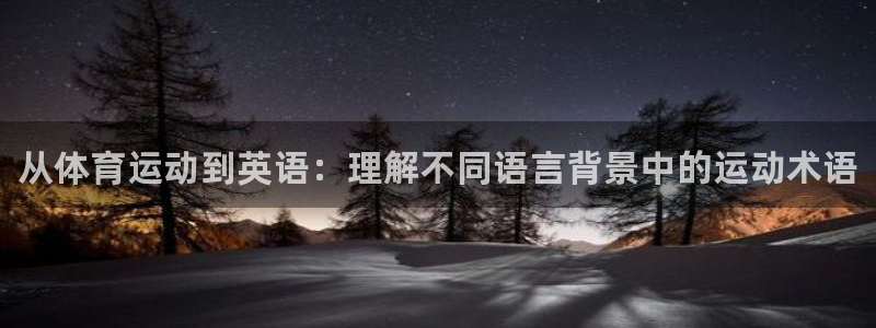 米兰体育官网下载招商电话地址：从体育运动到英语：理解